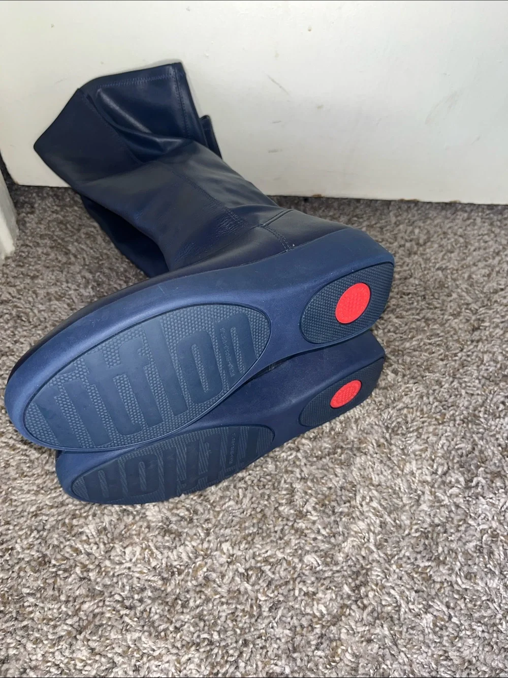 Fitflop Woman Navy-Knee High Leather Boots